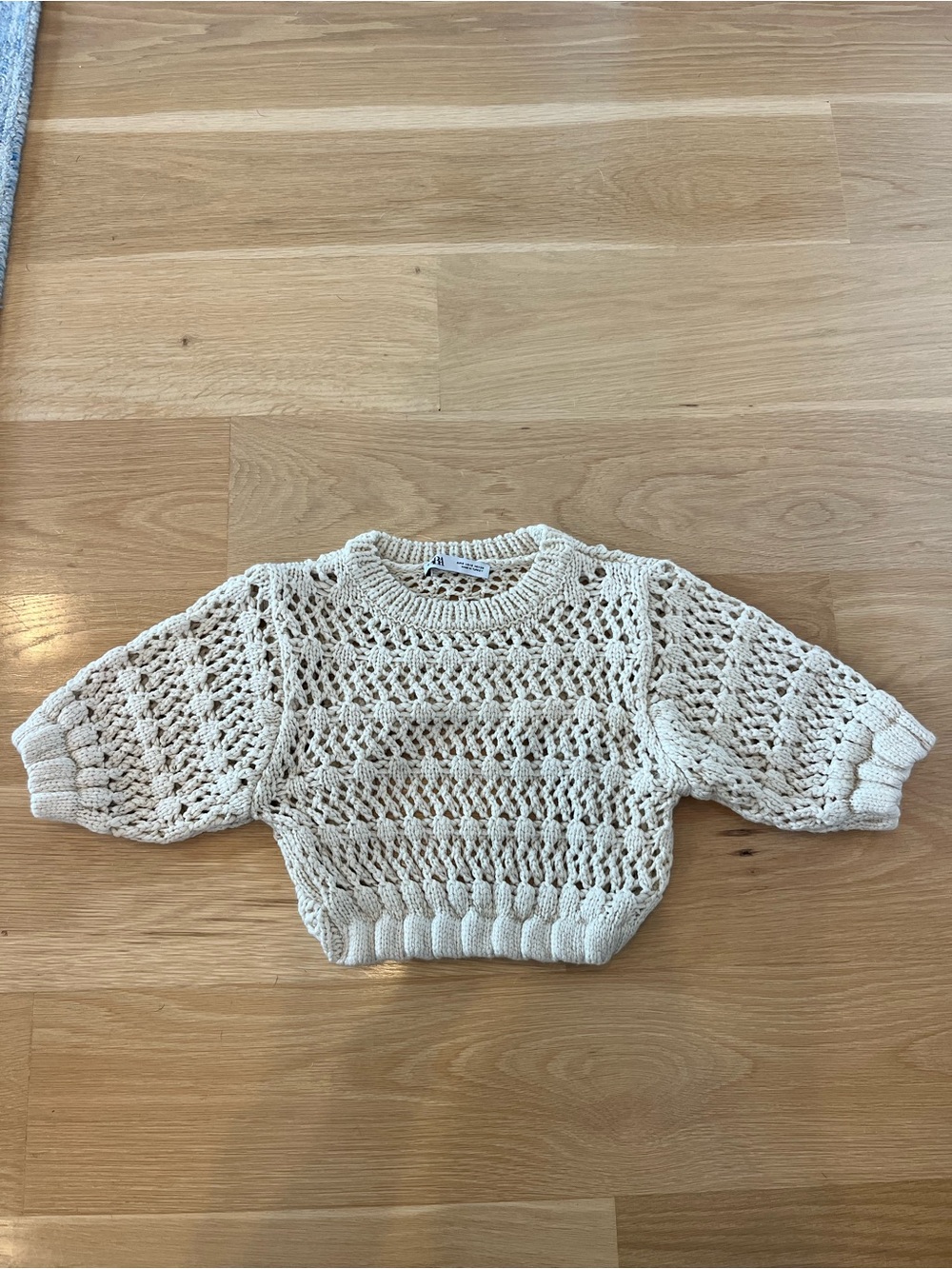 Zara Crochet Cropped Sweater